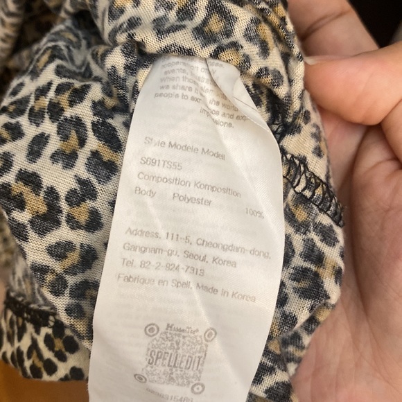 Spelledit leopard print animal print Tshirt for women - Picture 3 of 5